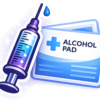 syringe and alcohol pad icon